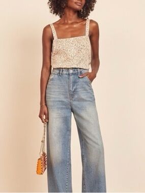 NWT Reformation Jeans Rosetta Rosie Floral Tank Size S